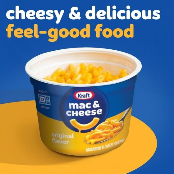 Kraft Original Mac N Cheese Macaroni and Cheese Cups Easy Microwavable Dinner, 8