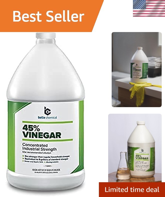 Durable 1-Gallon Jug of 45% Pure Vinegar for Home and Garden Applications