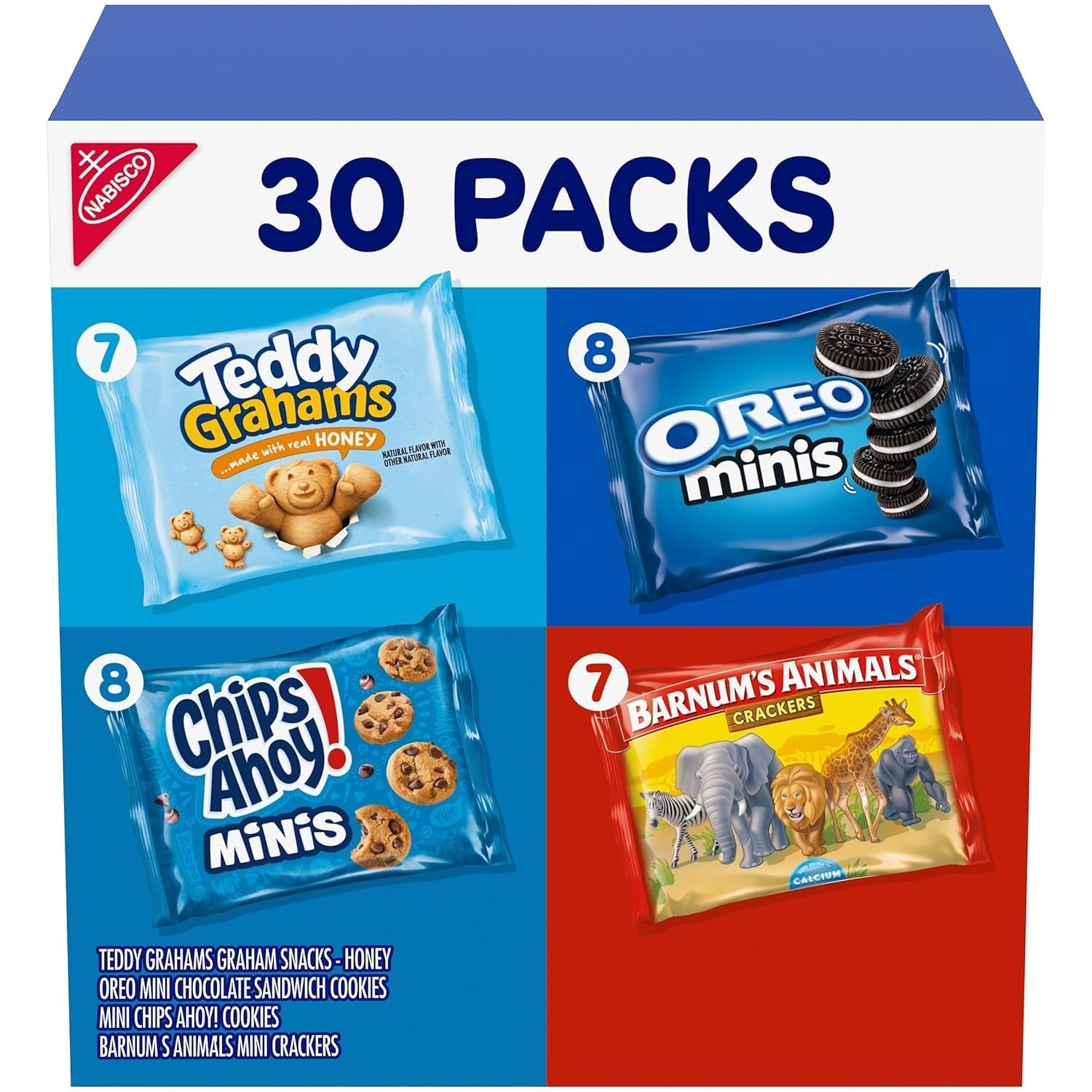 Kids’ Favorite Assorted Snack Variety Pack – OREO, CHIPS AHOY! & More – 30 Packs