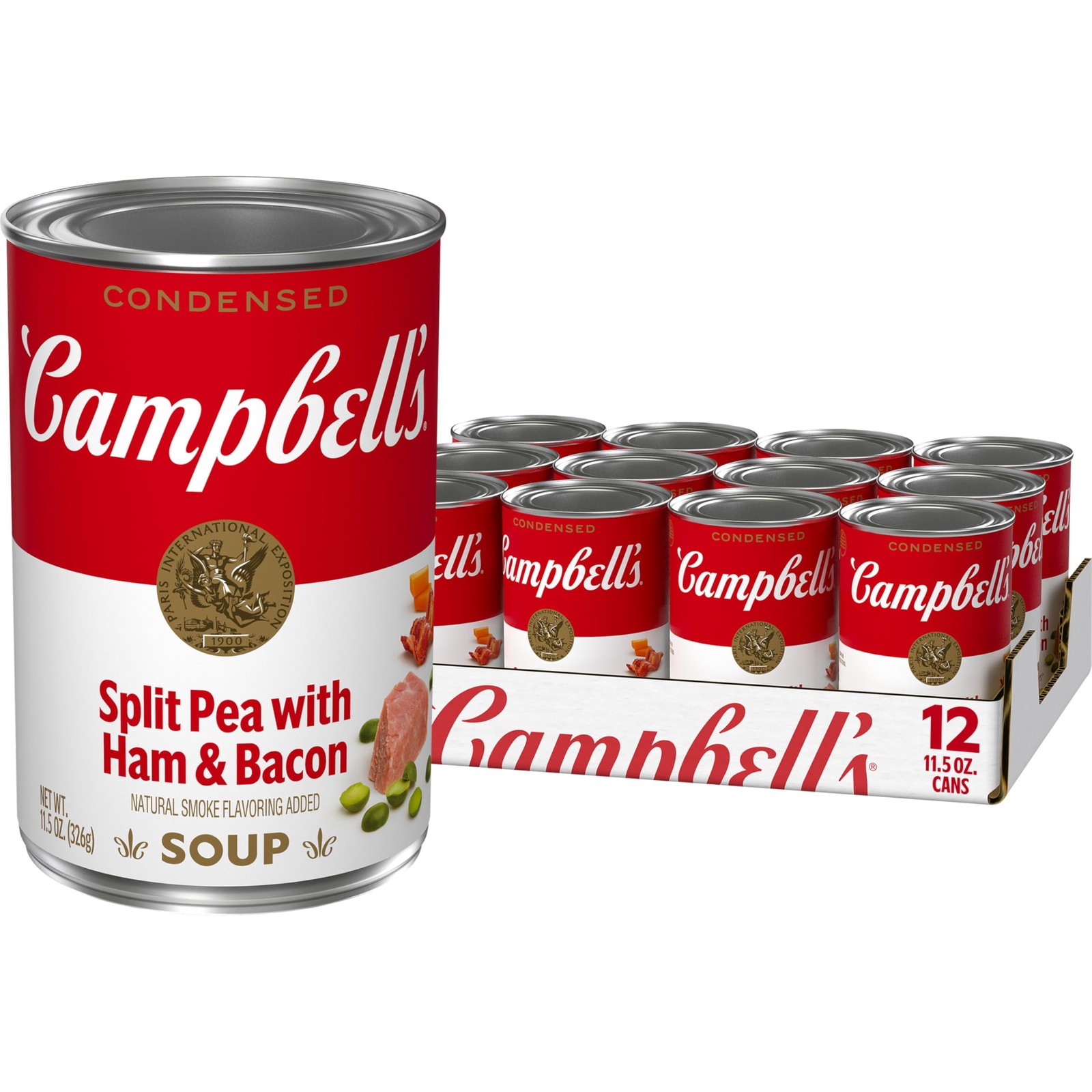 Campbell’s Condensed Split Pea with Ham Soup, 11.5 Ounce (Pack of 12)