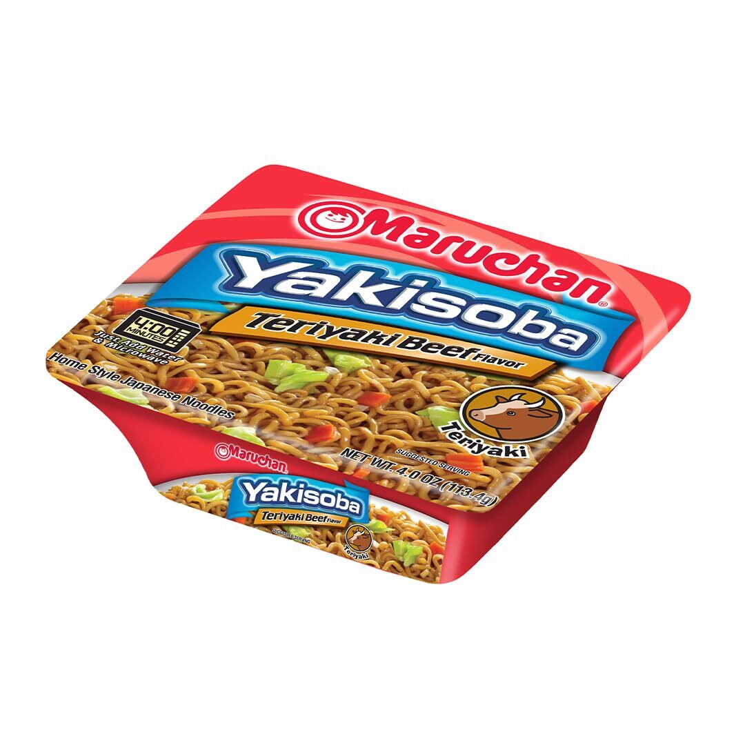 Yakisoba Teriyaki Beef, Japanese Instant Ramen Noodles, 4.04 Oz, 8 Count
