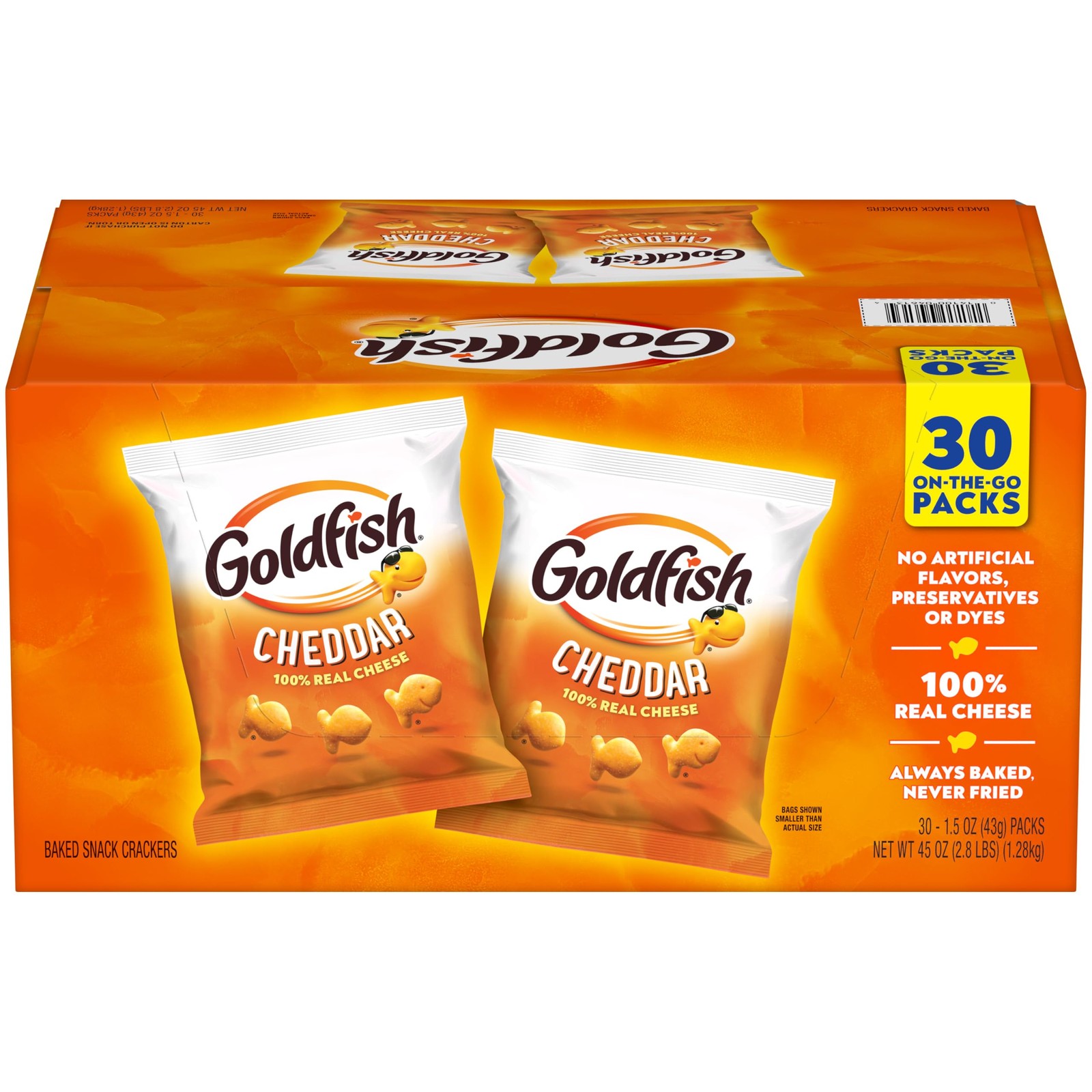 Cheddar Crackers, 1.5 oz. Snack Packs, 30 Count