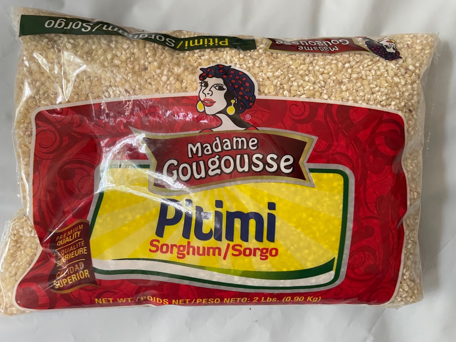 3 Pack Madame Gougousse Pitimi Sorghum Grain 2 lb Bags Gluten Free Whole Grain