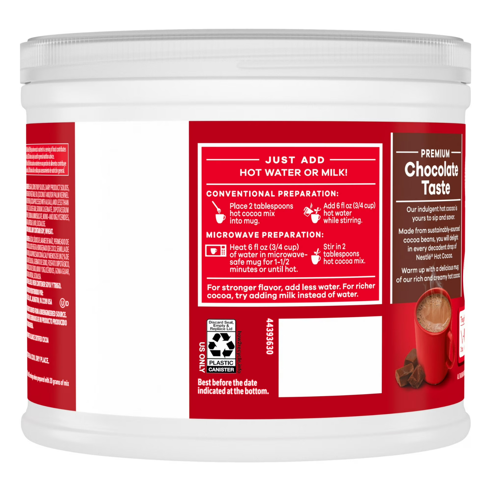 6 pack Nestle Hot Cocoa Rich Milk Chocolate Flavored Mix Powder, 27.7 oz, Can