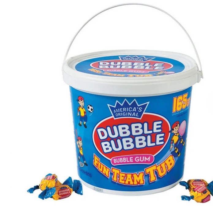 double bubble gum team tub 165ct free shipping