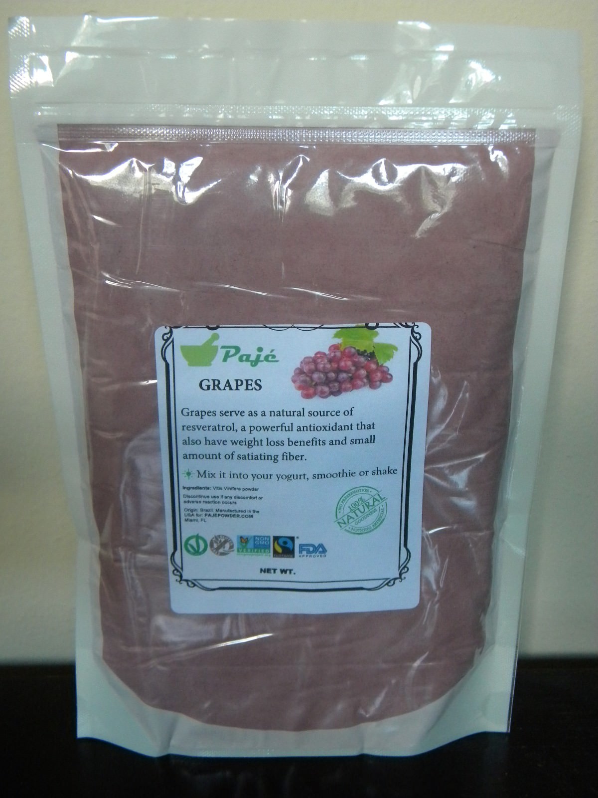 GRAPES powder 16oz 1LB – antioxidant red resveratrol, weight loss – PAJE