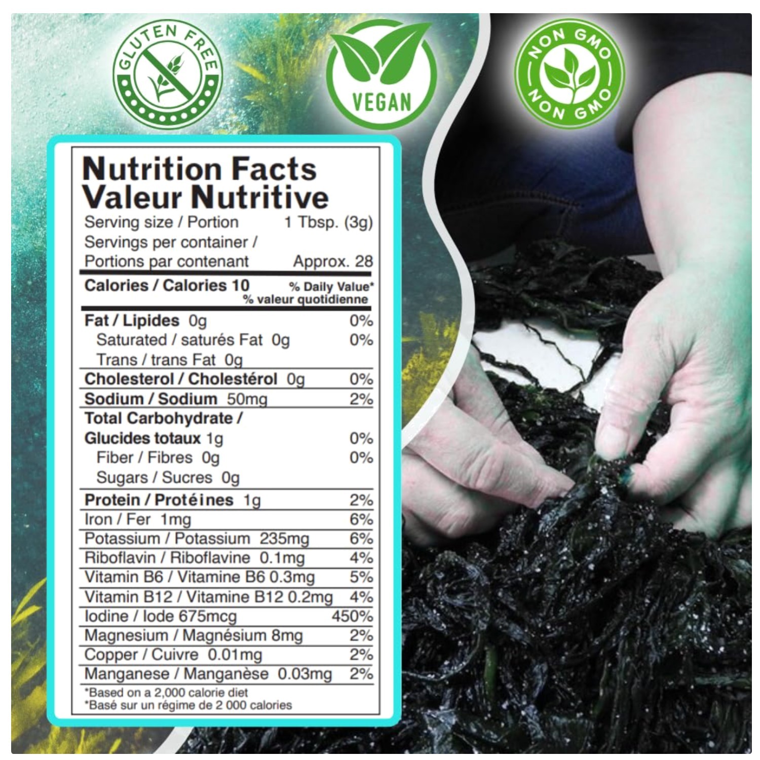 Nutrient-Dense Dulse Flakes – Maine Coast Seaweed – 1lb Bag