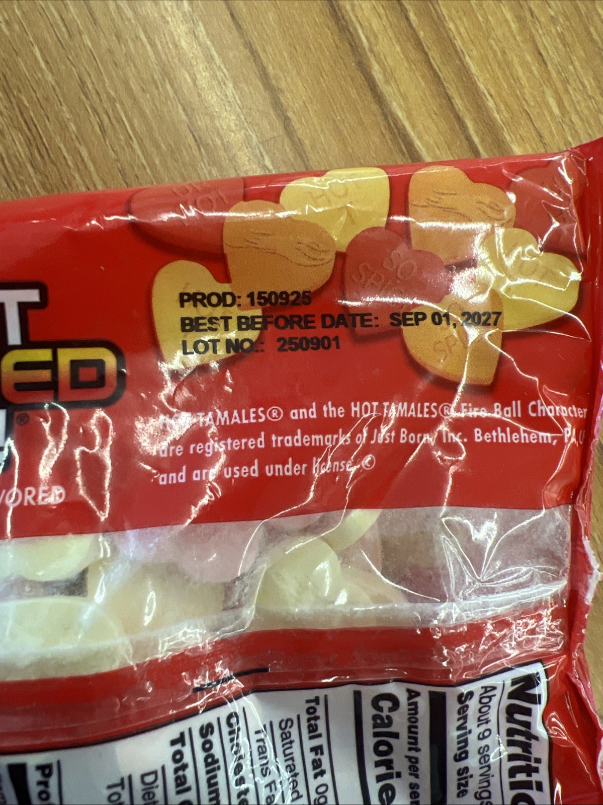 (2) Hot Tamales Conversation Hearts Fierce Cinnamon Flavor 5 Oz Bags BB 09/2027