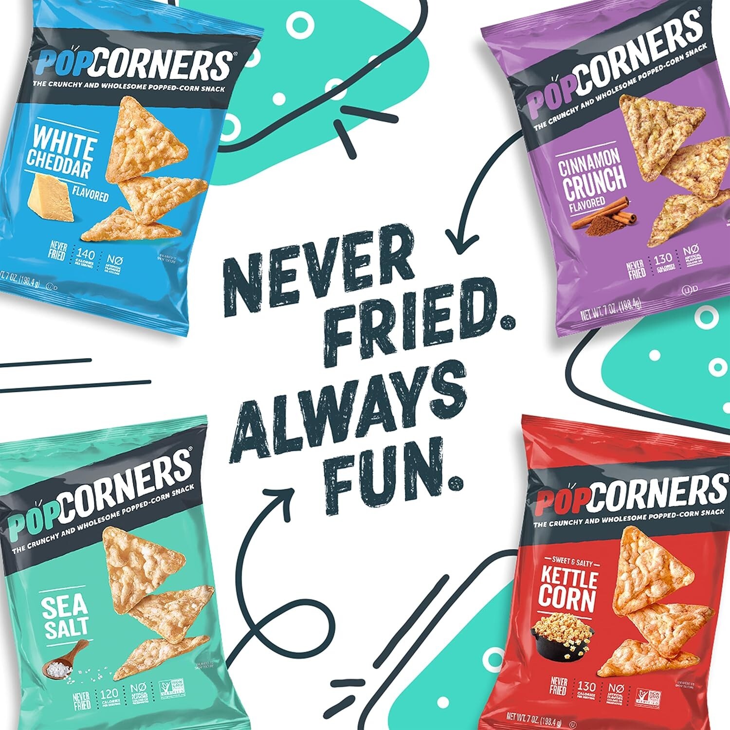 Wholesome 20-Pack Popped Corn Snack Variety – 1 Oz Each, Perfect for On-the-Go