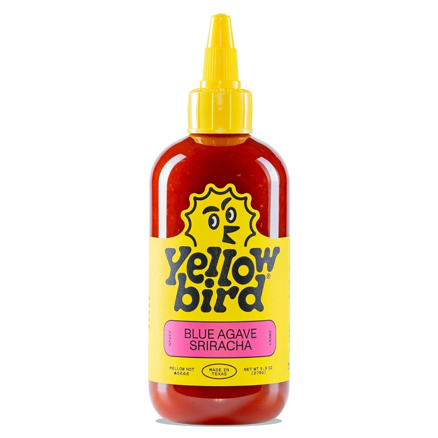 Blue Agave Sriracha Hot Sauce By Yellowbird – Jalapeno, Garlic And Agave Chili P