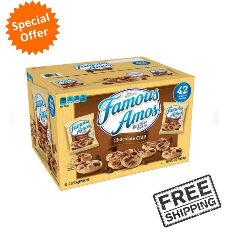 Famous Amos Chocolate Chip Cookies 2 Oz, 42 Ct