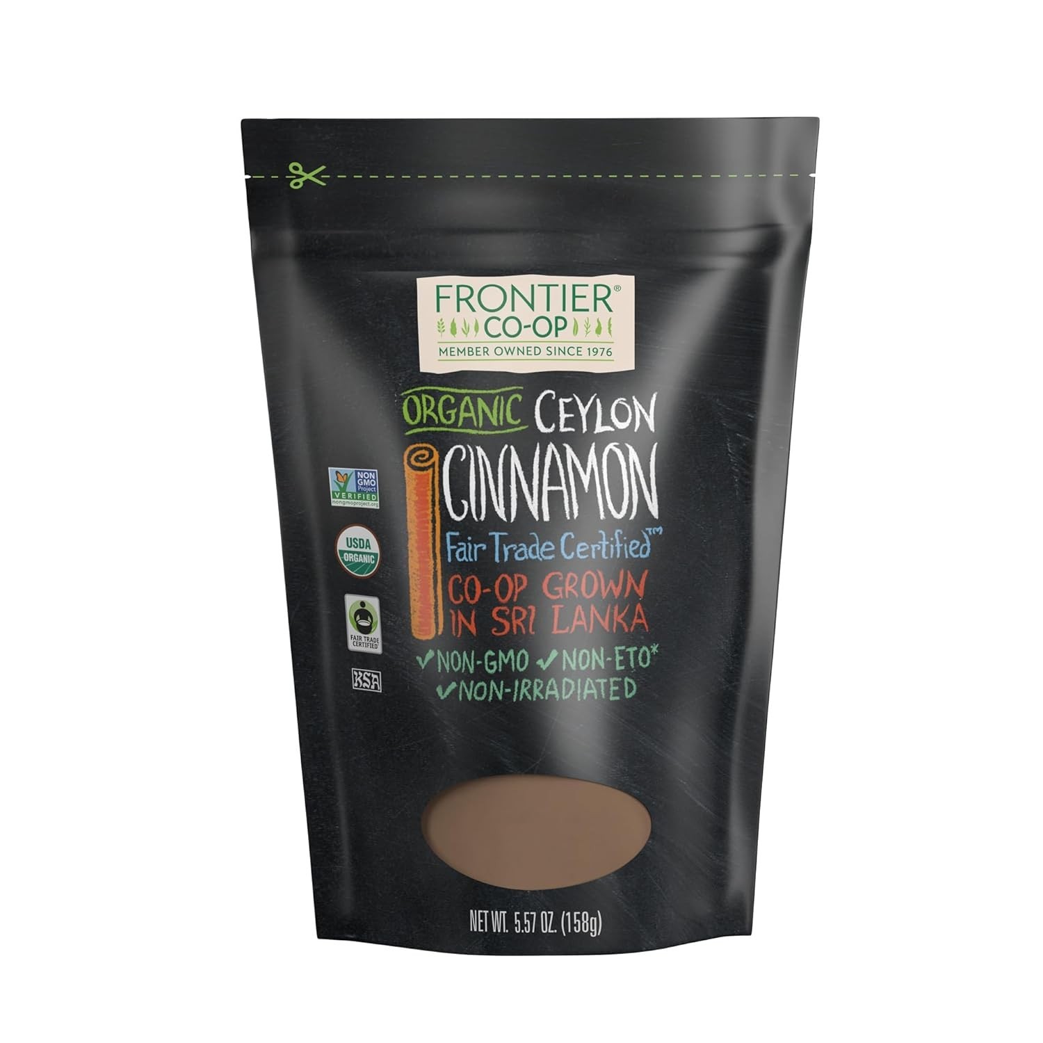 5.57 Ounce Organic Ground Ceylon Cinnamon – Sweet, Pure & Fairtrade Certified
