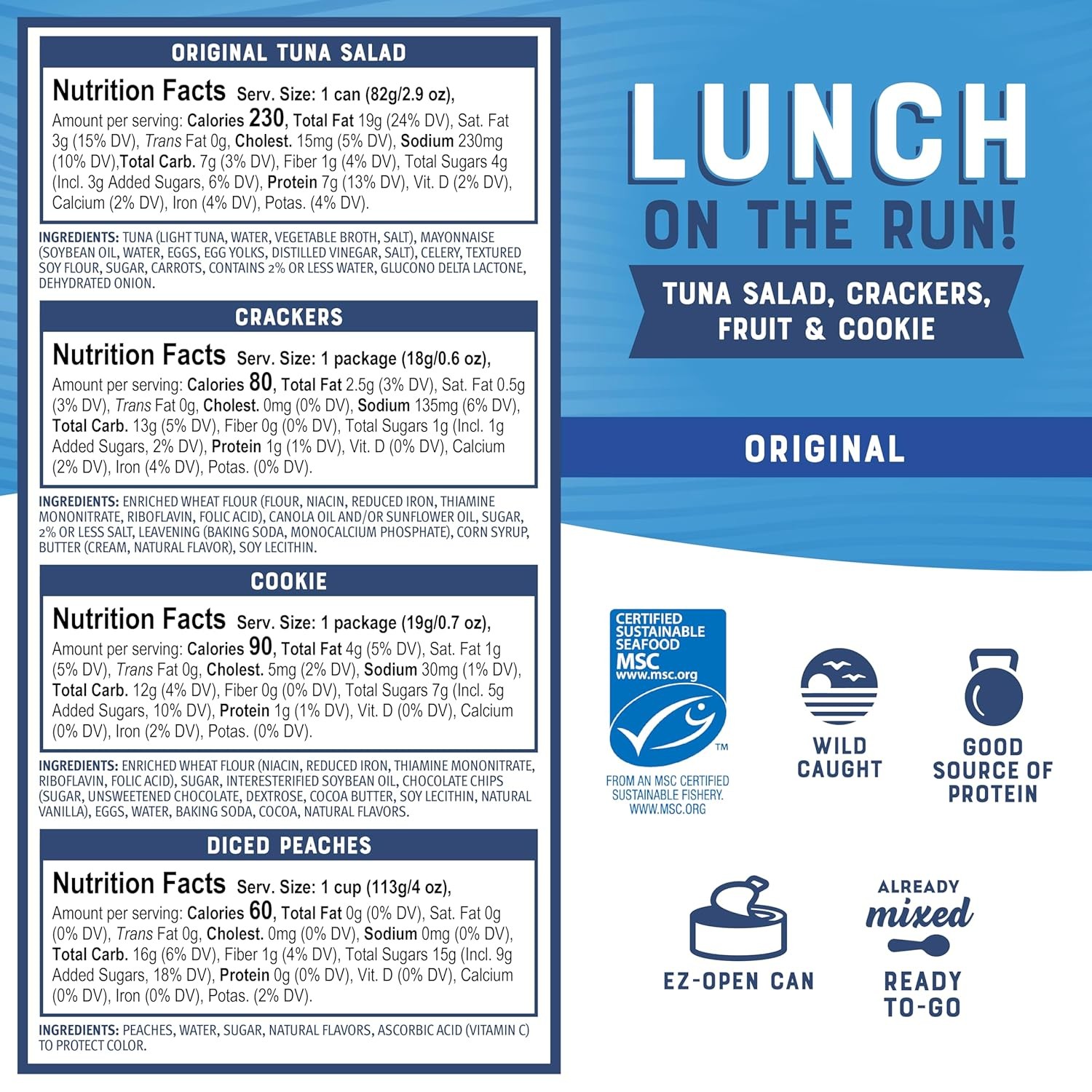 Bumble Bee Tuna Salad Meal Kit Ready to Eat Lunch Kit 8.2 oz Tuna Kit Meal Prep
