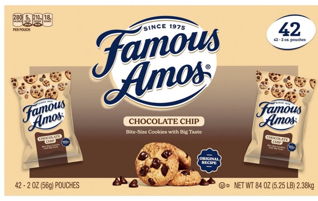 Famous Amos Chocolate Chip Cookies (2 Oz., 42 Ct.) FREE SHIPPING