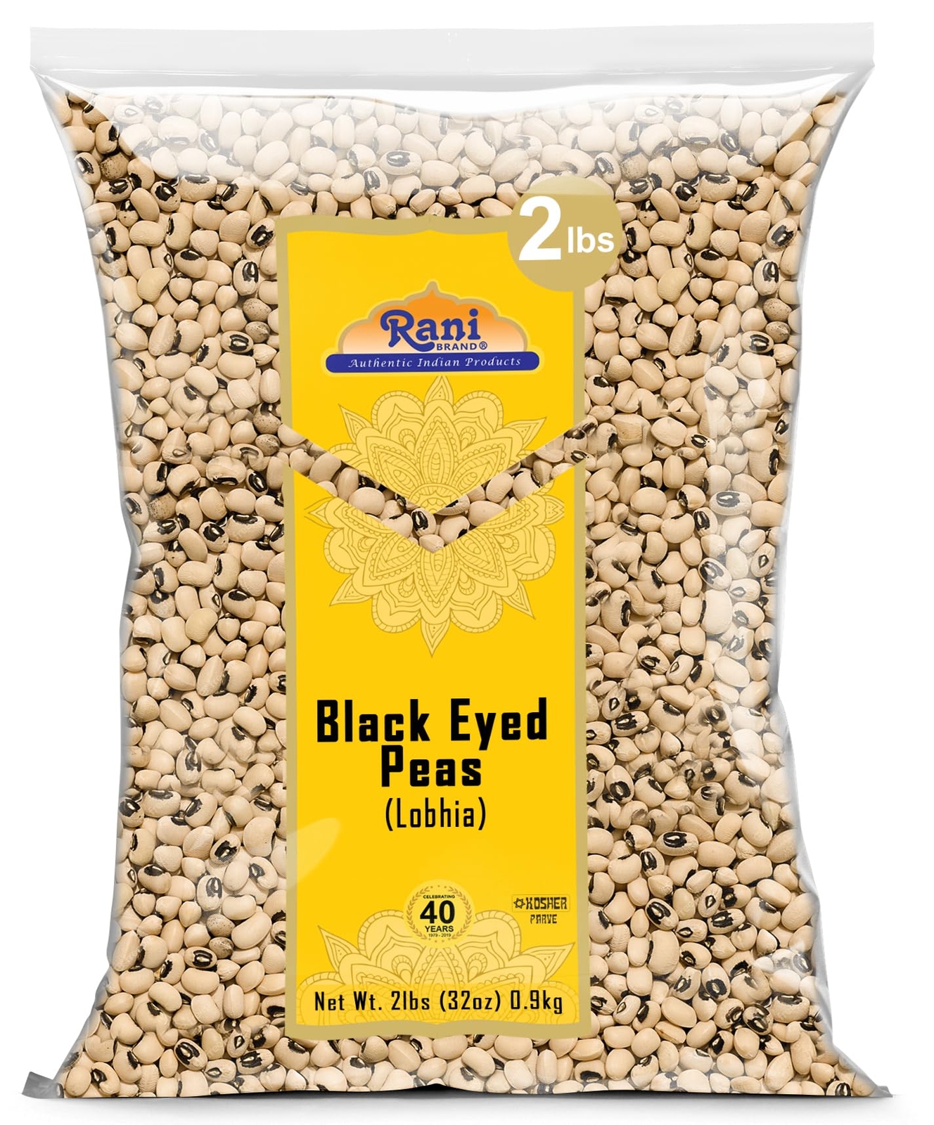 Rani Black Eyed Peas, Dried Cowpeas (Lobhia) 32oz (2lbs) 908g