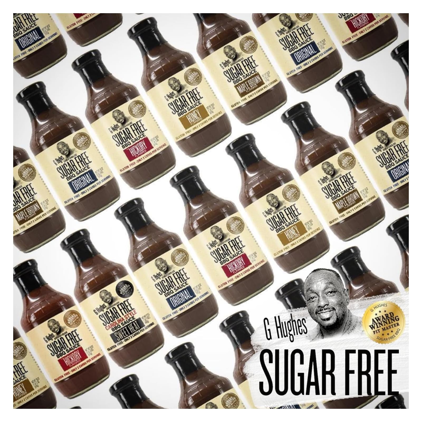 G Hughes BBQ Sauce SugarFree Maple Brown 1.12 Pound (Pack of 1), 0