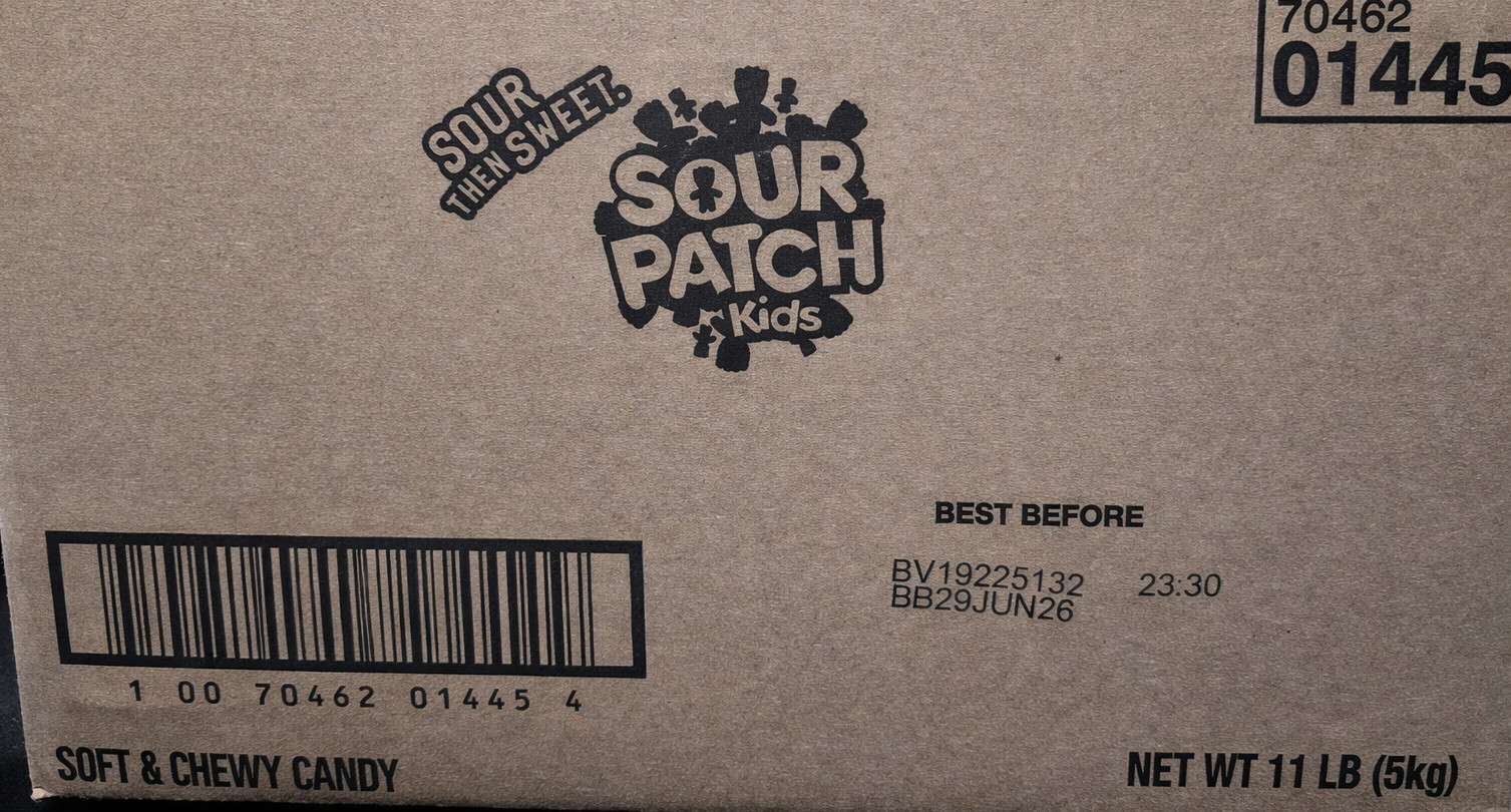 3LBS Original Sour Patch Kids Chewy Candy Fun Size individually Wrapped Exp 6/26