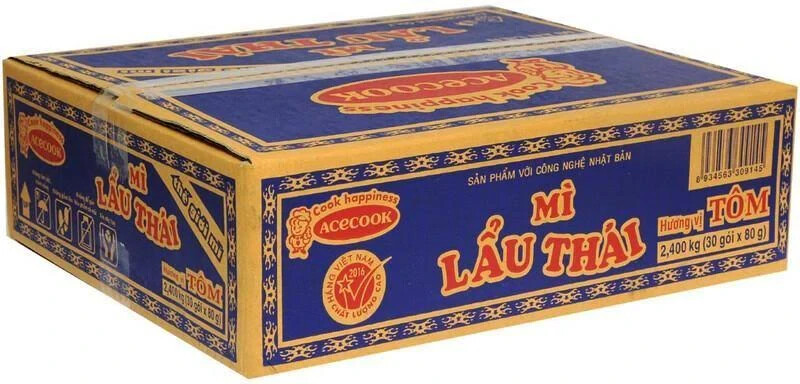 Acecook Thai Shrimp Noodle 2.82oz pack of 30