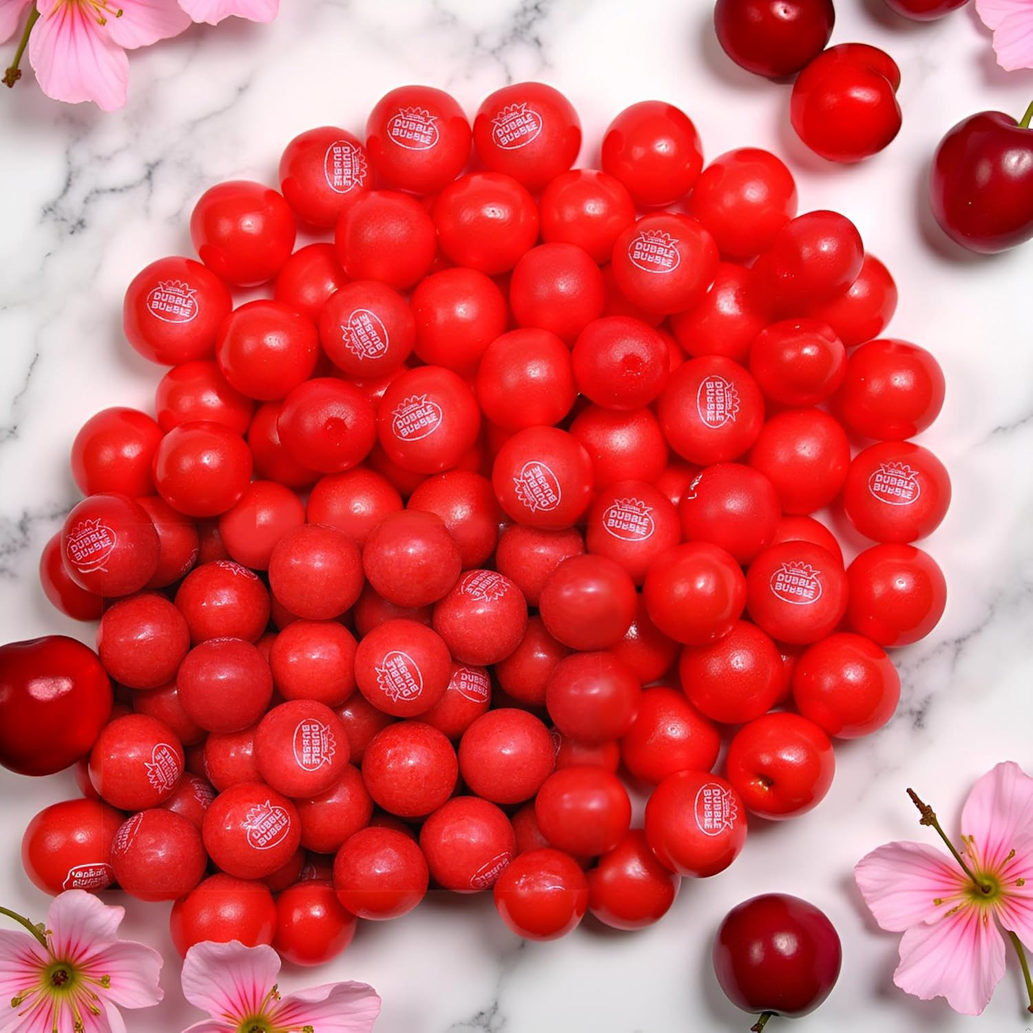 Very Cherry Dubble Bubble Gumballs | Candy Filled Bubble Gum Balls 1″ | 1.5 Poun