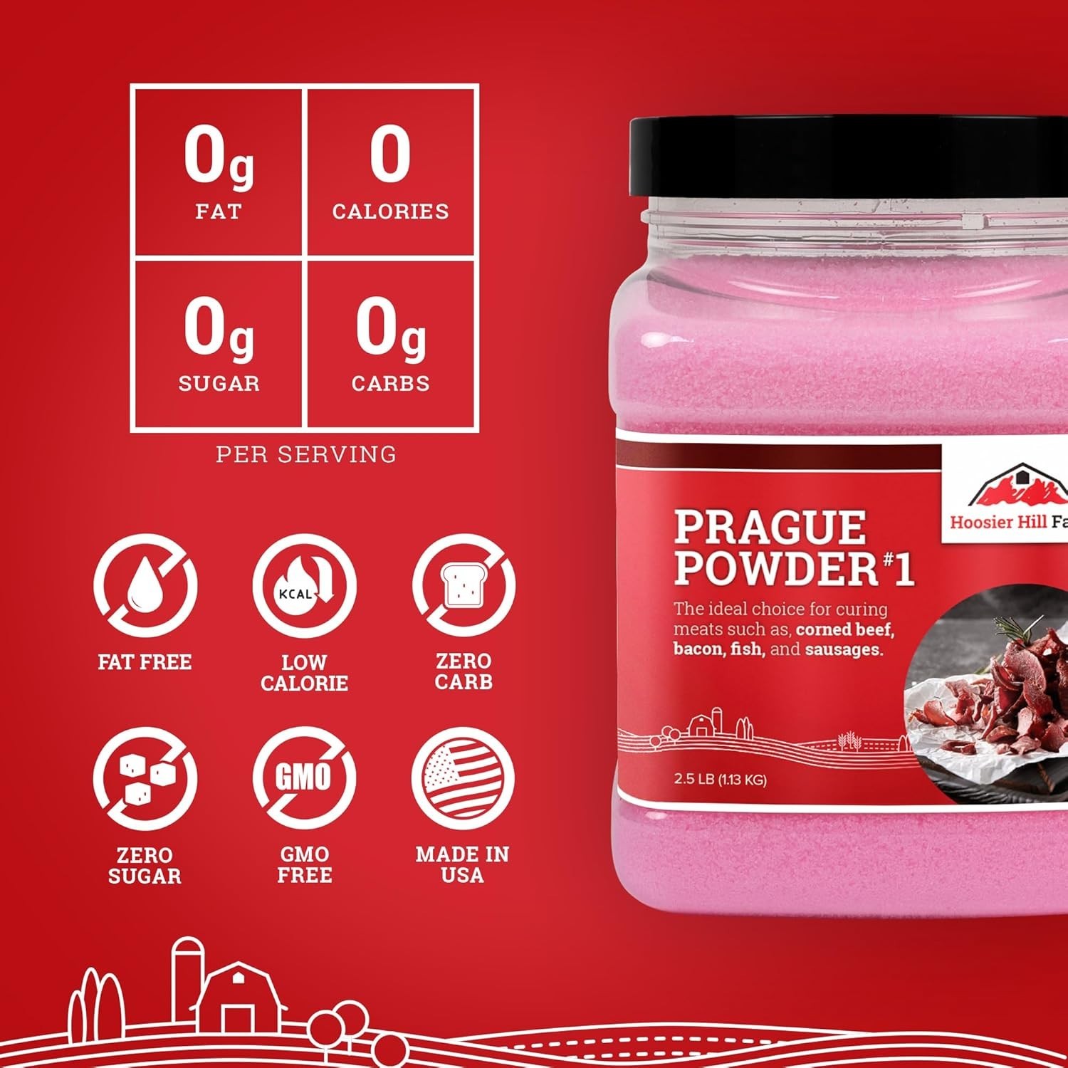 Prague Powder Pink Curing Salt 2.5LB for Meat Preservation and Curing