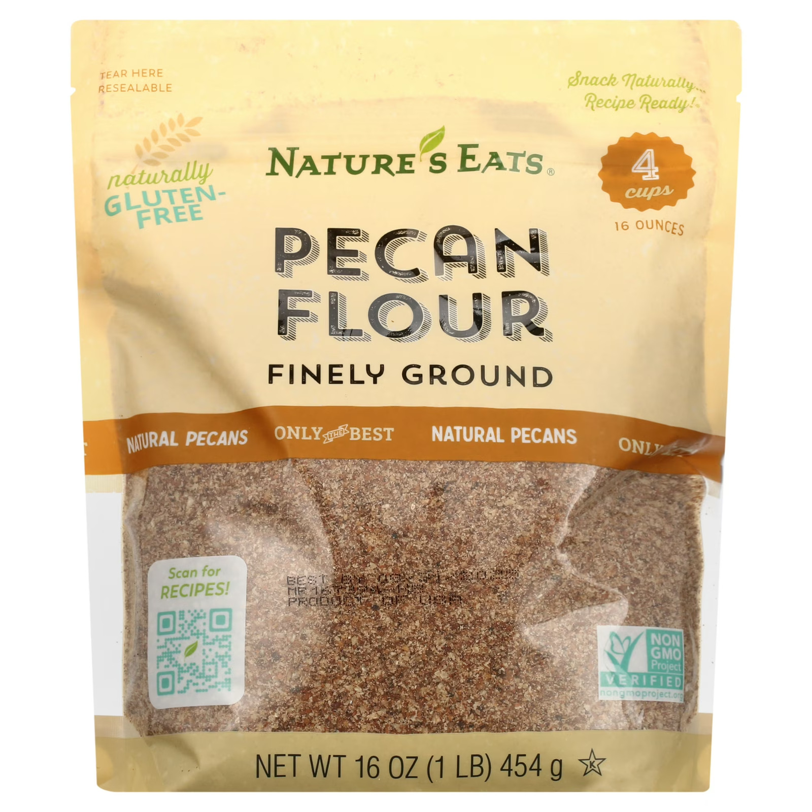 Nature’S Eats Pecan Flour, Finely Ground, 16 Oz