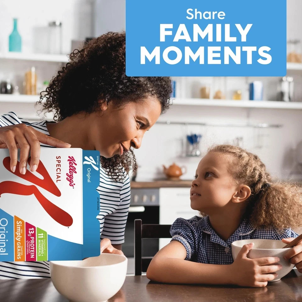 Special K Breakfast Cereal, Original, 12oz Box | Family Size, Fiber Cereal