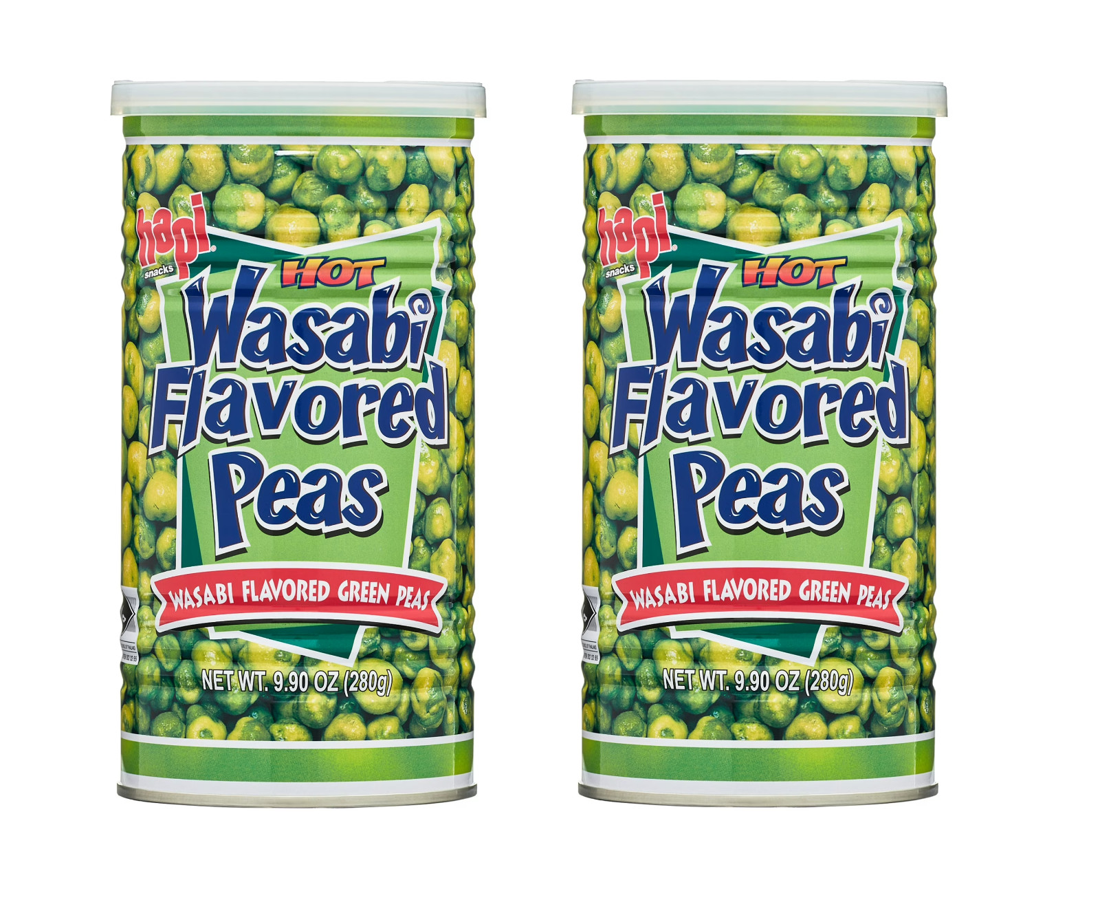 Hot Spicy Wasabi Coated Green Peas Crunchy Snack 9.9 Oz PACK OF 2