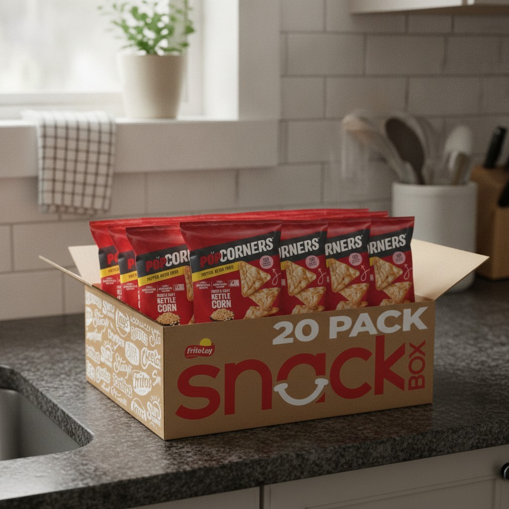 Popped Corn Snacks, Kettle Corn, 1 Ounce Pack of 20 Packaging May Vary
