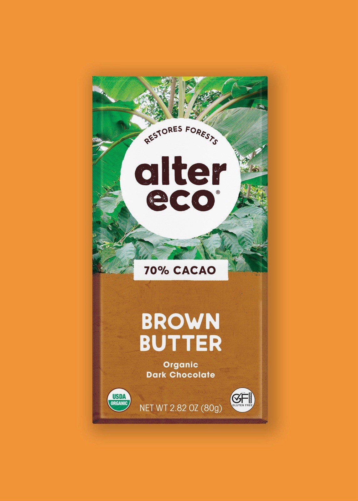Alter Eco Organic Dark Chocolate Brown Butter 2.82 Oz Bars / Case Of 12 / 09/25