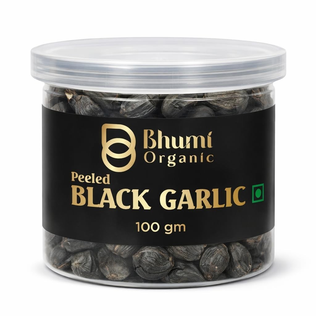 Bhumi Organic Black Garlic Cloves 100g Ready to Eat Healthy Food Pack