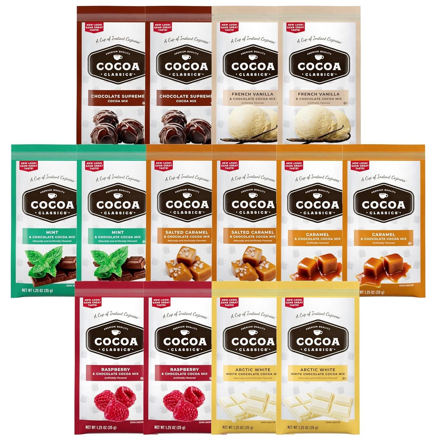 Hot Cocoa Mix Gift Set – 14 Count, 7 Flavors | Cozy Hot Chocolate Sampler Box…