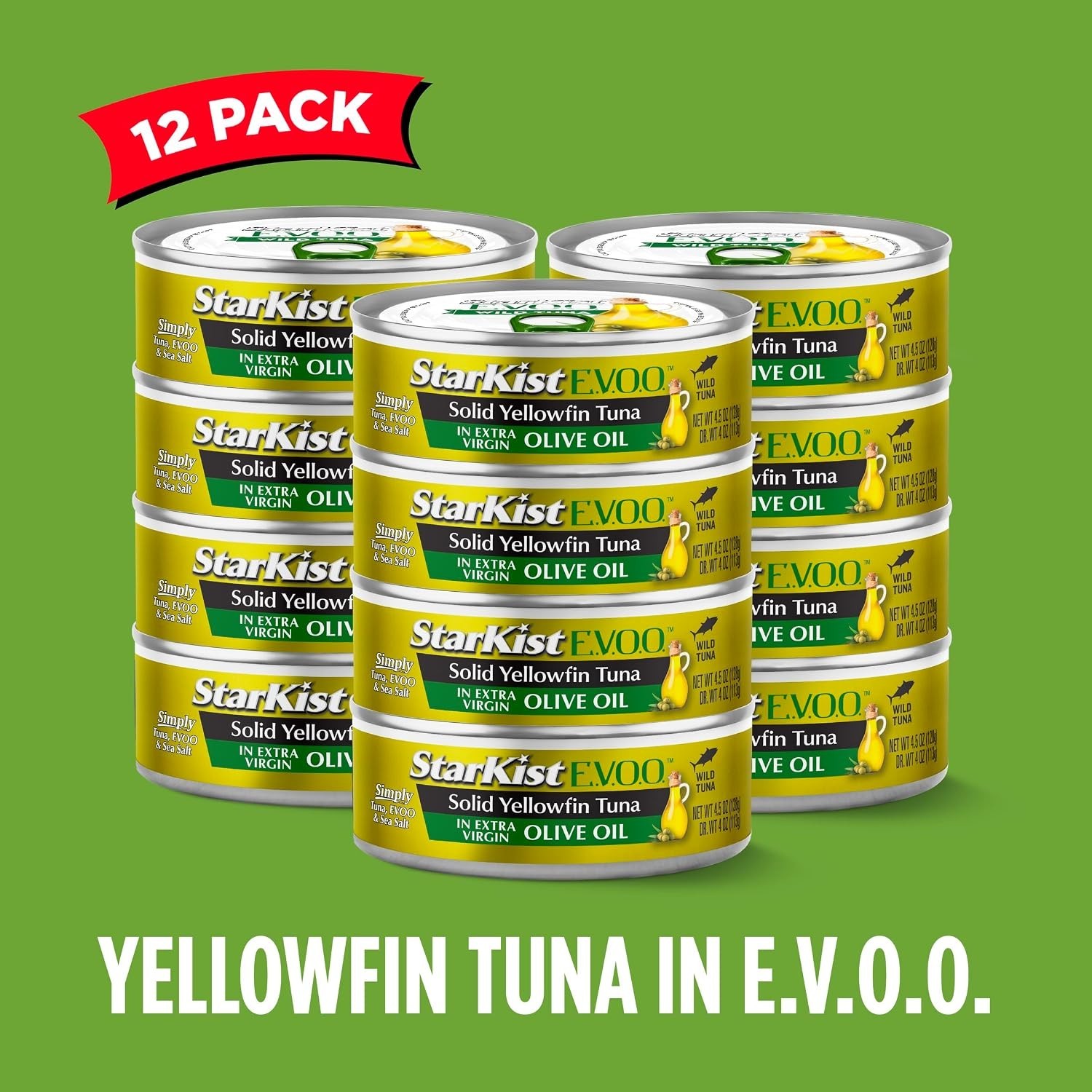 E.V.O.O. Solid Yellowfin/light Tuna in Extra Virgin Olive Oil Packaging may v…
