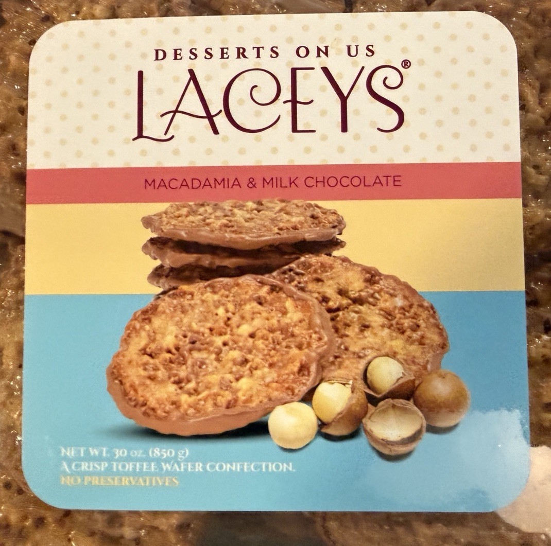 Laceys Cookies Milk Chocolate Macadamia 30 Pack, Better Than The Almond!!! 30 Oz