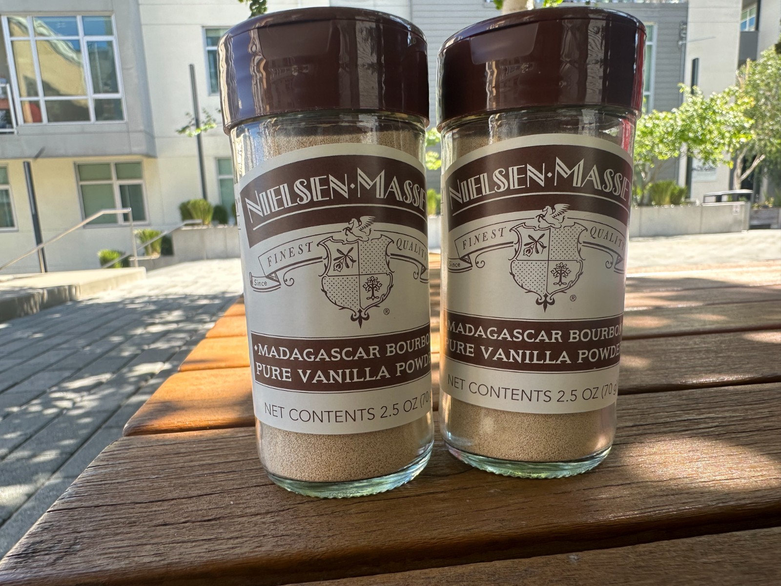 Lot of 2 Nielsen-Massey Madagascar Bourbon Pure Vanilla Powder 2.5 oz