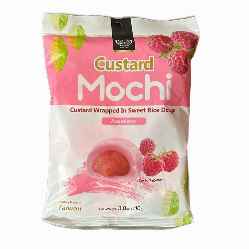 3 Pack Royal Family Raspberry Custard Mochi 110g Rice Cake Sweet