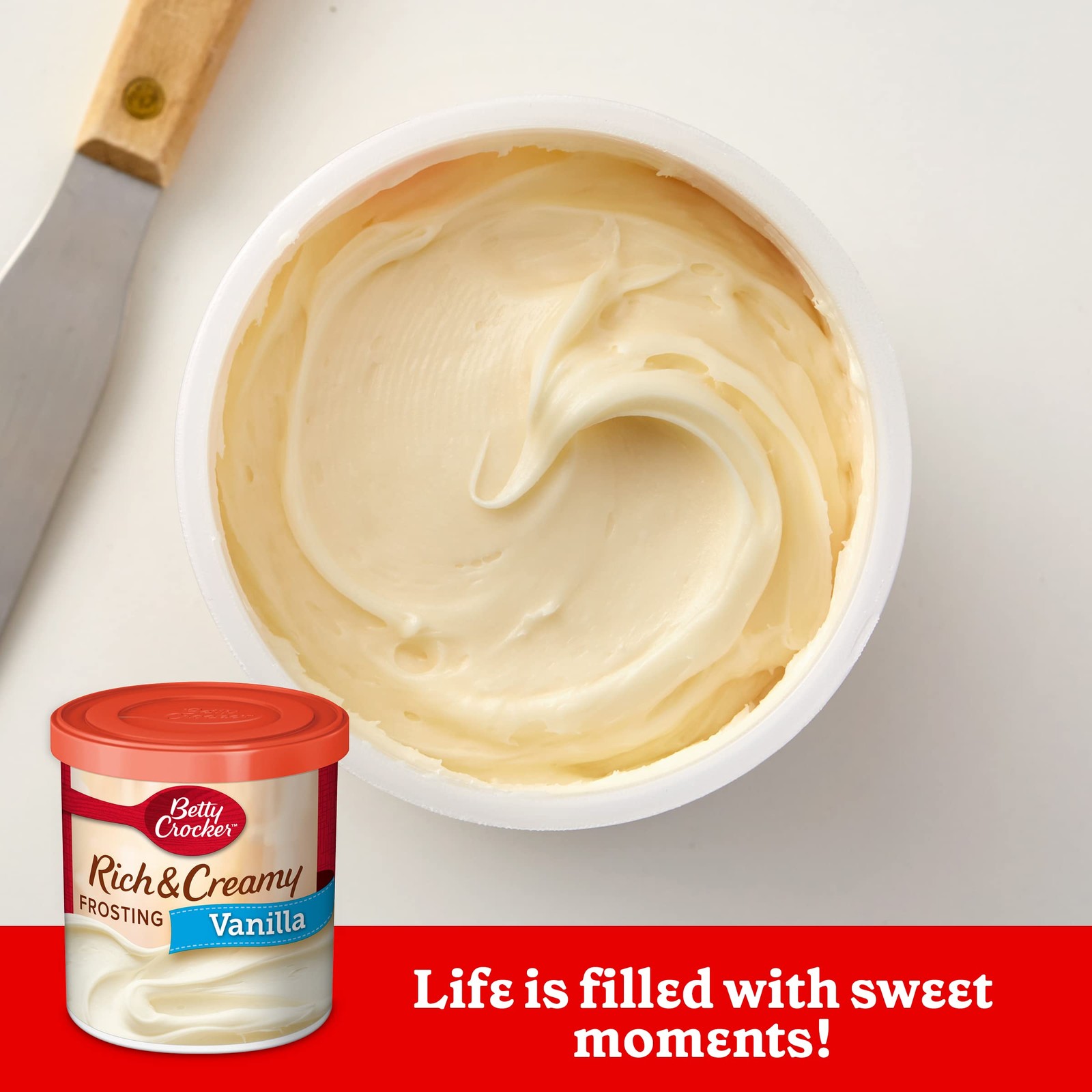 Betty Crocker Rich and Creamy Vanilla Frosting, Gluten 16 oz (Pack of 1)