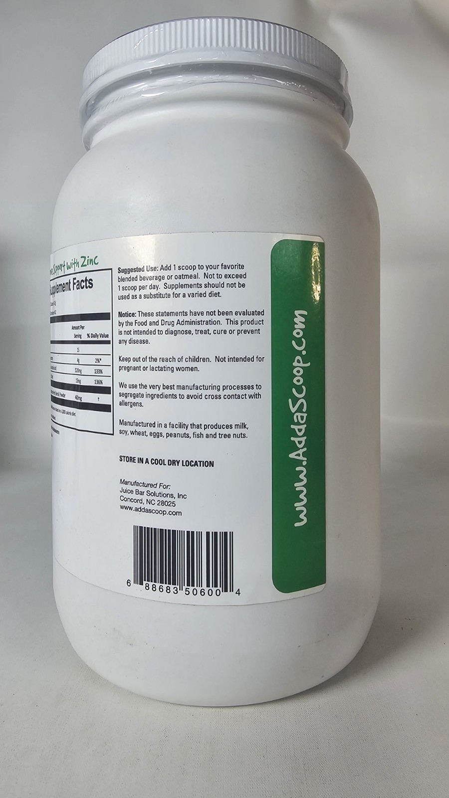 Immune Support With Zinc Protein Supplement Powder 5 lb. Exp:6/2/2027