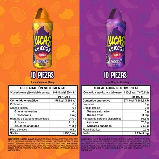 LUCAS MUECAS 🇲🇽 PALETAS con chile en polvo mango y chamoy (20 piezas)