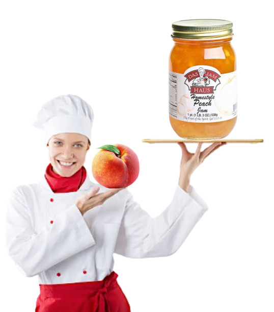 Peach Jam Varieties Homestyle~Handmade Jam 16oz 1 Pint All Natural Ingredients