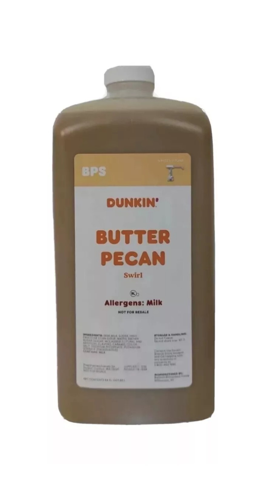 Dunkin Butter Pecan Swirl 64 Oz Jug With FREE PUMP 90+ Days From Purchase