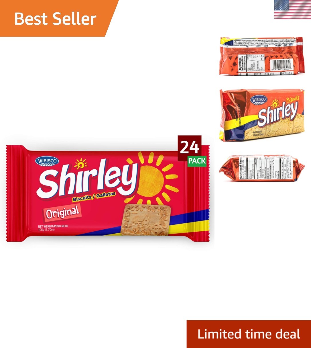 Delicious Shirley Biscuits 24 Pack – Caribbean , Perfect Anytime Snack