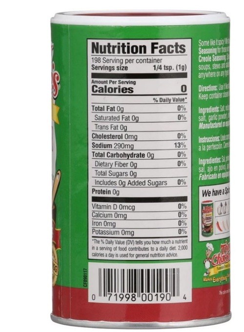 Lot Of 6 Tony Chachere’s More Spice Seasoning 7 oz 12/27 Date (14% Less Sodium)