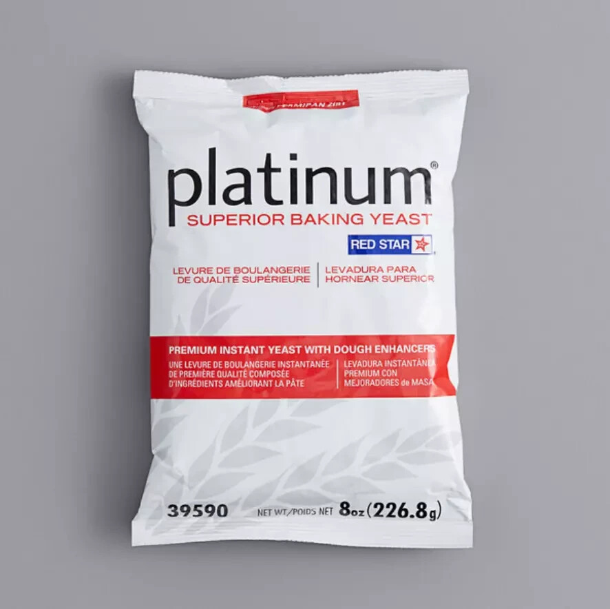 (20/Case) Lesaffre Platinum 8 oz. Instant Superior Baking Yeast for Bread Bakery