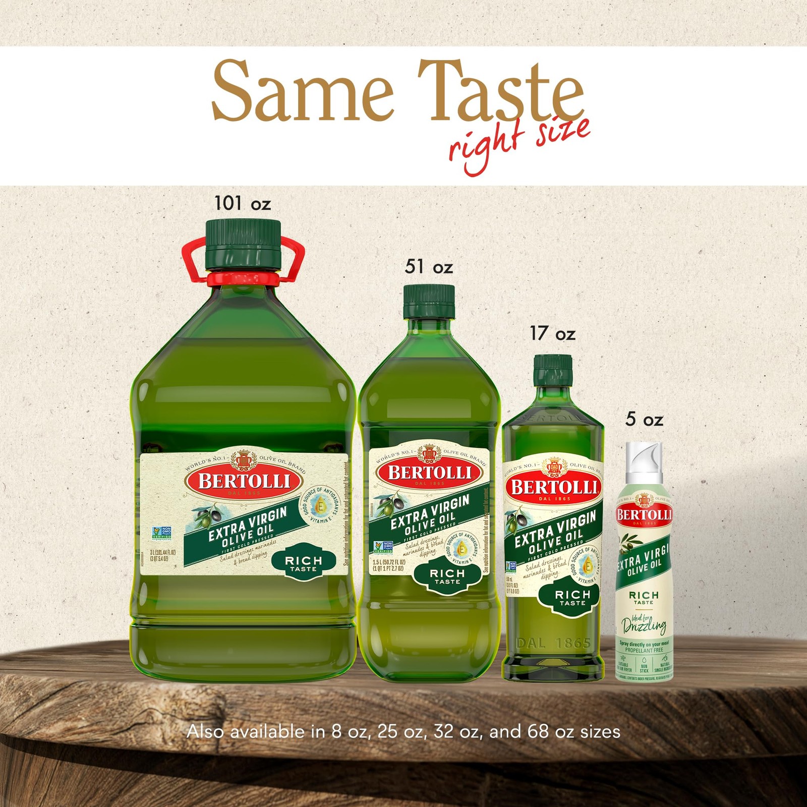 Bertolli Extra Virgin Olive Oil, Rich Taste, 50.7 fl oz Fl Oz (Pack of 1)