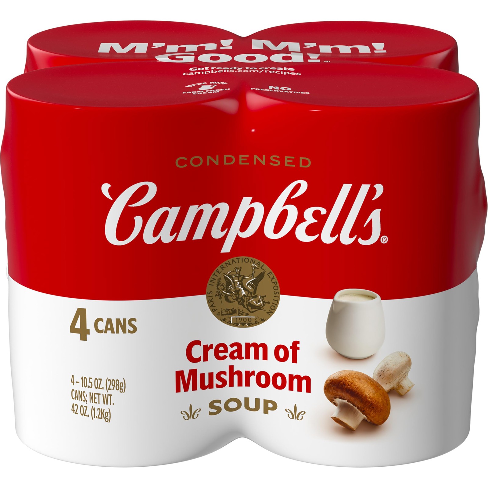 Campbell’s Condensed Cream of Mushroom Soup, 10.5 Ounce (Pack 4)