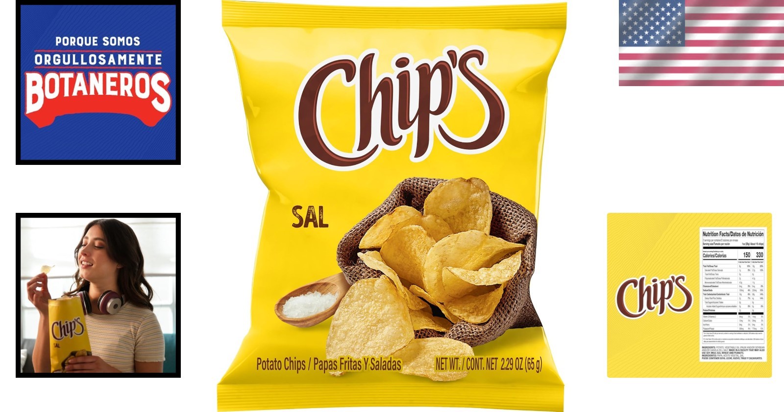 Enjoy Classic Crunch with Chip’s 2.29 oz Salted Potato Chips – Perfect Snacking