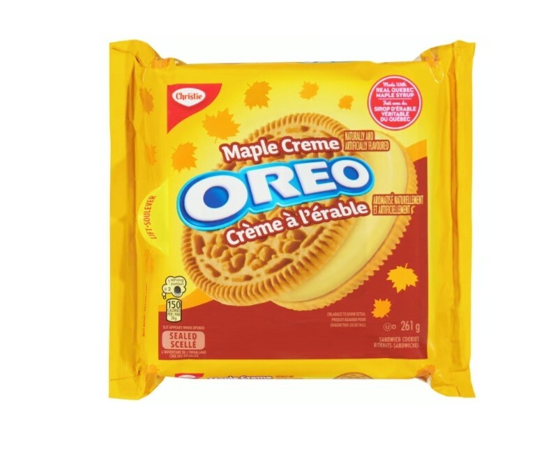 2 Packs Of Oreo Limited Edition Maple Creme Flavored Cookies 261g each