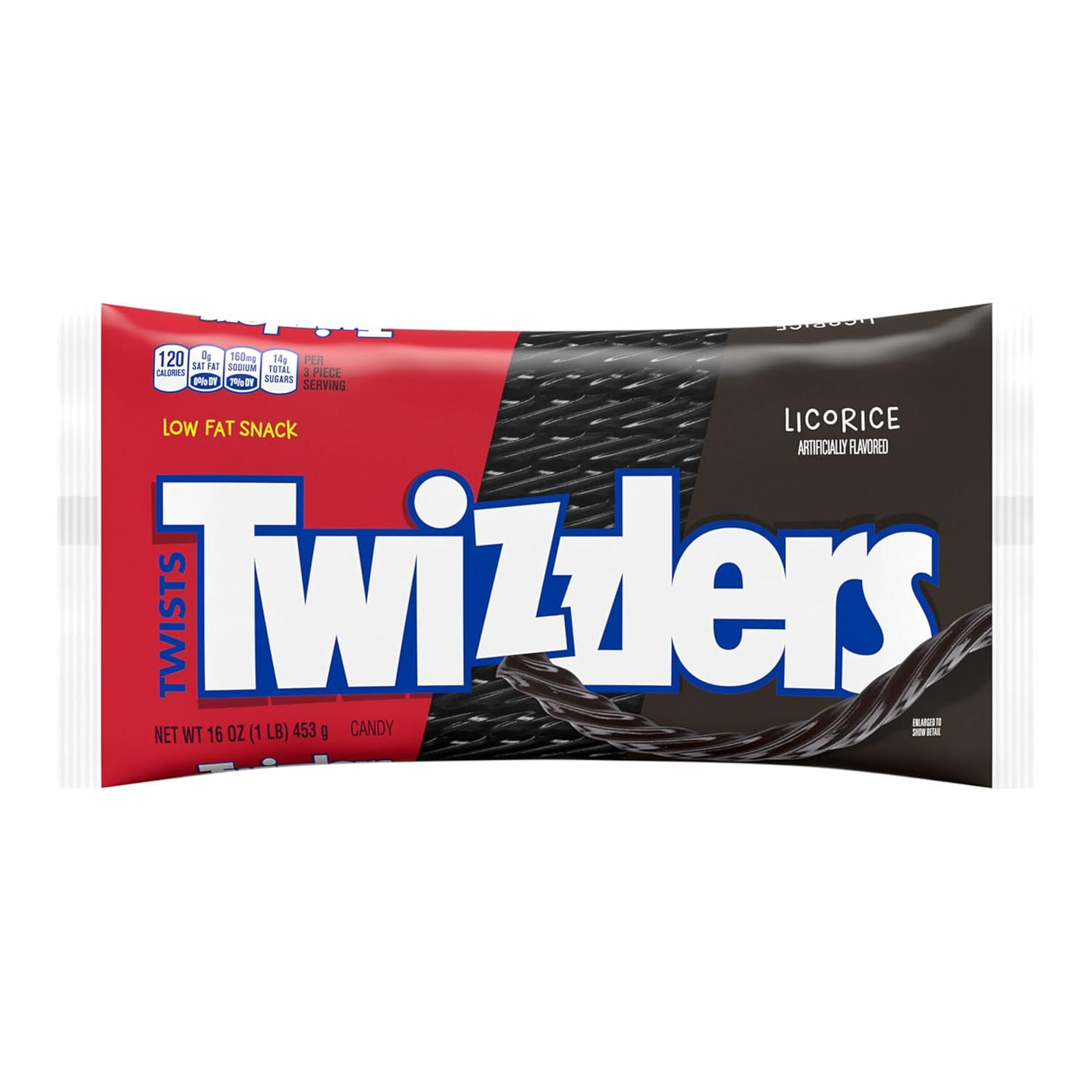 Twists Licorice Flavored Licorice Style, Chewy Candy Bag, 16 Oz