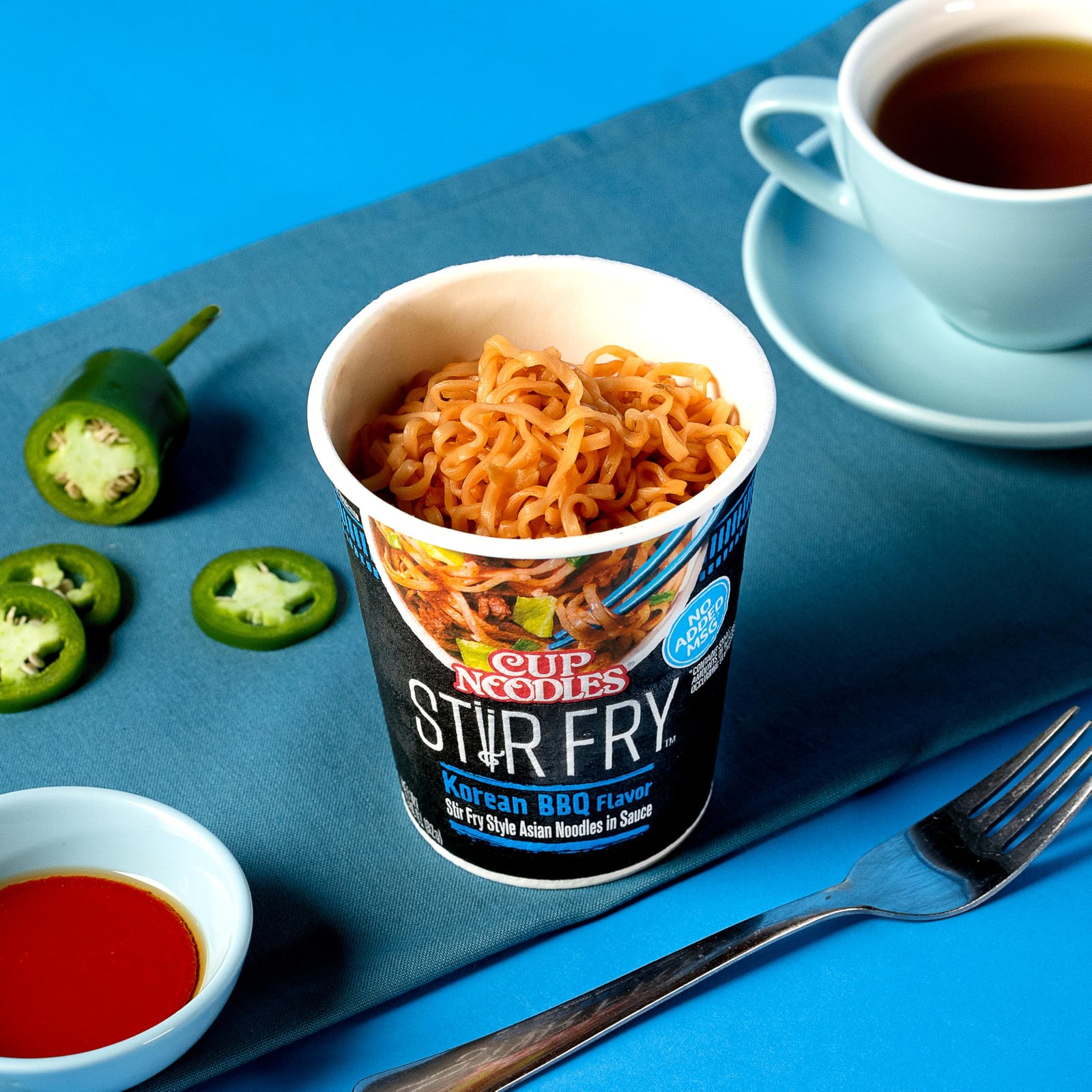 Nissin Cup Noodles Stir Fry in Sauce, Korean 2.89 Ounce (Pack of 6)
