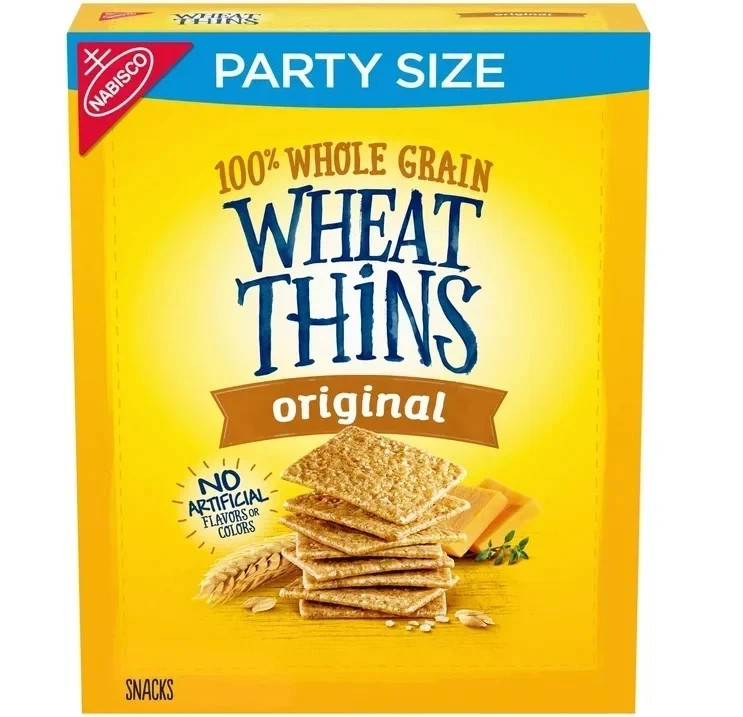 Wheat Thins Original Whole Grain Wheat Crackers, Party Size, 20 oz Box